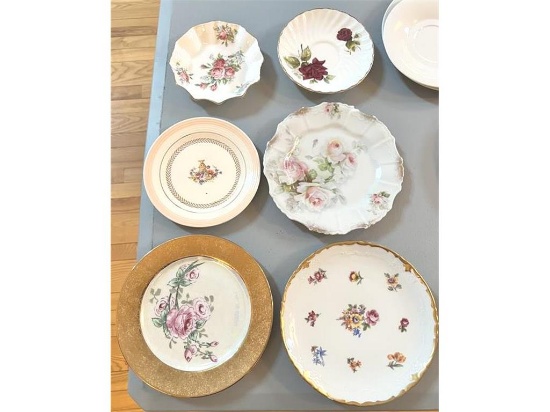 LOT: 6-ASSORTED SIZE PLATES & SAUCERS