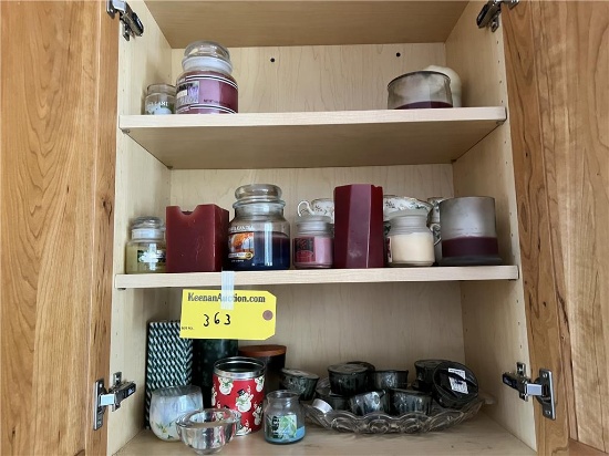 LOT OF ASSORTED CANDLES, MANY NEW!