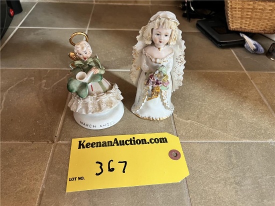 TIMES THE MONEY: (2) CERAMIC FIGURINES, LEFTON & NAPCO