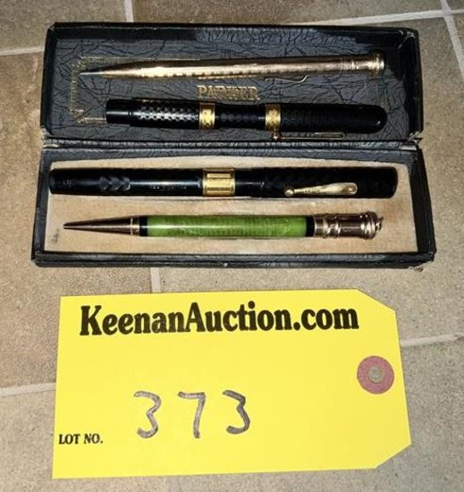 LOT: 4-ASSORTED COLLECTIBLE PENS & 1-INK WELL PEN