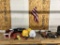 FLOOR 2: MISC. LOT: HARD HATS, EXTENSION CORDS, RULERS, OFFICE SUPPLIES & VACUUM
