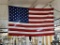 FLOOR 2: LOT OF 5-ASSORTED FLAGS: (3) MAINE FLAGS, (1) UKRAINE FLAG & (1) 3' X 5' AMERICAN FLAG