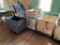 FLOOR 3: LOT: 6-ASSORTED BUSHEL BINS, METAL BIN & 2-SHIPPING CARTS