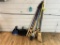 FLOOR 2: LOT: LONG HANDLE TOOLS, BROOMS AND DUST PANS