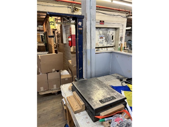 FLOOR 1: HOWE PLATFORM SCALE, 500LB CAPACITY W/ 4' X 8' X 31"H WORK TABLE