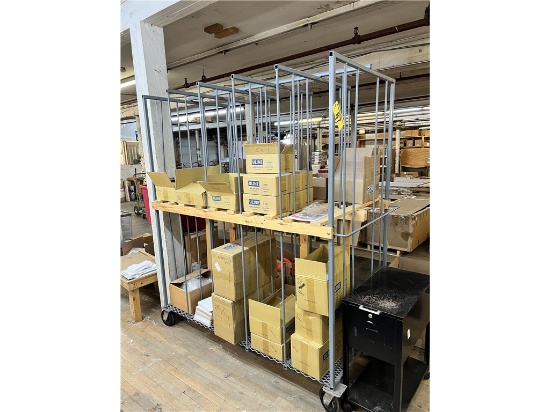 FLOOR 1: SHIPPING & SORTING CART, WIRE-GRID, 36" X 66" X 79.5"H