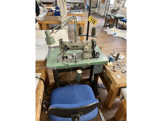 FLOOR 2: JUKI LU-562 SEWING MACHINE STATION, 3PH, 135X17 NEEDLE, W/ CHAIR