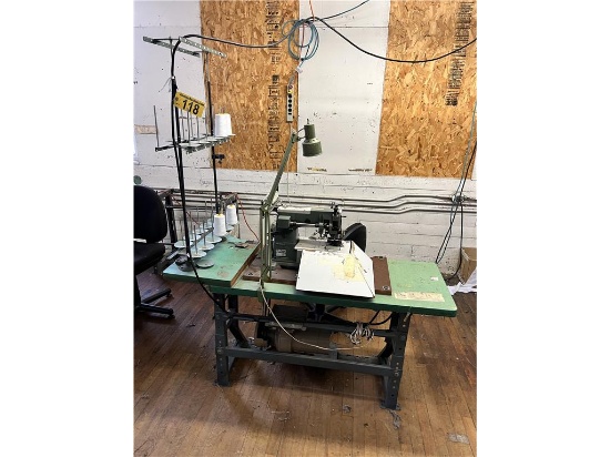 FLOOR 2: KANSAI SPECIAL DFB-1412P SEWING MACHINE STATION, 3PH, S/N: KS178320, W/ CHAIR