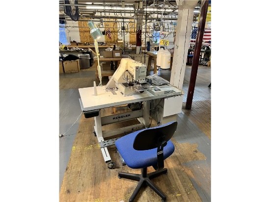 FLOOR 2: BROTHER BAS-304A-102 PROGRAMMABLE SEWING MACHINE STATION, 3PH, S/N: L5522366, W/ CHAIR