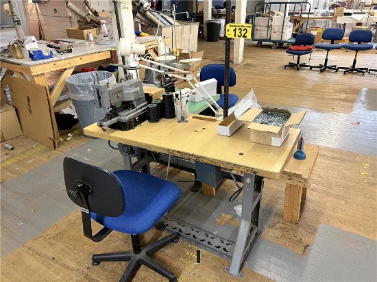 FLOOR 2: (2) SINGER 175-62 SEWING MACHINE STATIONS, 3PH, W/ CHAIRS