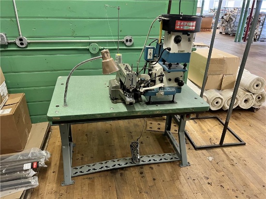 FLOOR 3: JUKI MB-373 SEWING MACHINE STATION WITH  RAPID ROBOT MODEL 75 PARTS FEEDER
