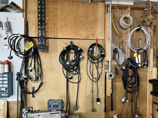 FLOOR 2: LOT OF ELECTRICAL & PNEUMATIC SCISSORS ALONG WALL