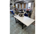 FLOOR 1: YAMATO AZ8500H-C5DA-50 SEWING MACHINE STATION, 3PH, S/N: YJ15165 W/ RACING PULLER