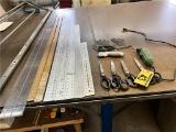 FLOOR 1: LOT: SCISSORS, HOT KNIFE, RULERS, CHAIN GLOVES