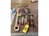 FLOOR 1: LOT: PAINT SUNDRIES, HAND TOOLS, VISE GRIPS & CUTTERS