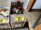 FLOOR 1: LOT: TAPE GUN & CASE OF PACKING TAPE (31 ROLLS/CASE)