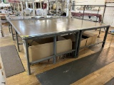 FLOOR 2: 12' X 8' LAYOUT TABLE W/SUPER SIZEMASTER 8900 PNEUMATIC DRAPERY MACHINE CLAMP