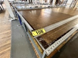 FLOOR 2: 12' X 19.5' FABRIC CUTTING TABLE, (2) SECTION, W/(2) OB MASCO SUPER SIZEMASTER PNEUMATIC