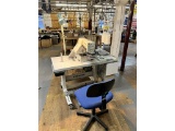 FLOOR 2: BROTHER BAS-304A-102 PROGRAMMABLE SEWING MACHINE STATION, 3PH, S/N: L5522366, W/ CHAIR