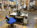 FLOOR 2: BROTHER LK3-B310-111 PROGRAMMABLE SEWING MACHINE STATION, 3PH, S/N: H8582995, W/ CHAIR