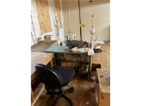 FLOOR 2: SINGER 212G140 SEWING MACHINE STATION, 3PH, S/N: PC37733 W/ CHAIR & RACING PULLER