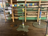 FLOOR 3: LOT: ROTATING RACK WITH STAND & 5-ASSORTED PIPE RACKS