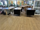 FLOOR 3: (4) ASSORTED PEDESTAL DESKS WITH 1-PORTABLE DESK