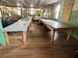 FLOOR 3: LOT OF ASSORTED LUMBER, TABLES, BENCHES, TOPS