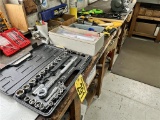 FLOOR 2: MISC. TOOL LOT: WELDING ELECTRODES, SOCKET SET, HAND TOOLS, TAPE ROLLS, CLAMPS, HARDWARE