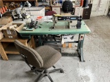 FLOOR 2: BROTHER MARK II SEWING MACHINE STATION WITH CHAIR, DB2-B737-413, S/N: D9568835