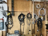 FLOOR 2: LOT OF ELECTRICAL & PNEUMATIC SCISSORS ALONG WALL
