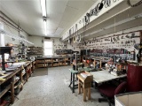 FLOOR 2: REMAINING CONTENTS ON 3 WALLS, UNDER & ON-TOP OF BENCHES: FOLDERS & BINDERS, MACHINE PARTS