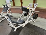 BODY MASTERS LEG PRESS, 1000LB. MAX LOAD, WITH (10) 45LB. BARBELL WEIGHTS