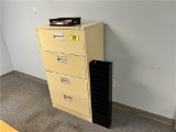 LOT OF 3-ASSORTED 4-DRAWER LATERAL FILE CABINETS WITH PAPER FILE