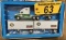 DG PRODUCTIONS OLD DOMINION FREIGHT LINE TRACTOR WITH 2-PUP TRAILERS, 1:64 SCALE