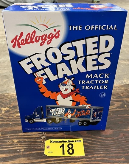 FRANKLIN MINT MACK KELLOGG'S FROSTED FLAKES TRACTOR WITH TRAILER, 1:43 SCALE