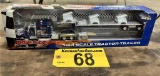 JP PRODUCTS TRUK RODZ TRACTOR TRAILER WITH CUSTOM MOLDED TRUCK HOODS, 1:64 SCALE
