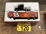 RCCA ACTION COLLECTIBLES VOLVO DALE EARNHARDT JR. #8 RACE CAR TRANSPORTER, 1:64 SCALE