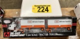 DIE-CAST PROMOTIONS TNT ALLTRANS EXPRESS CABOVER TRACTOR WITH 2-PUP TRAILERS, 1:64 SCALE