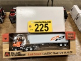 DIE-CAST PROMOTIONS DAY & ROSS CABOVER CLASSIC TRACTOR TRAILER, 1:64 SCALE