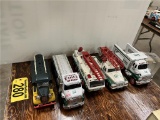$BID PRICE X 5 - (5) ASSORTED HESS COLLECTIBLE TOY TRUCKS, BATTERY OPERATED
