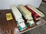 $BID PRICE X 3 - (3) ASSORTED HESS COLLECTIBLES: (2) COIN BANKS & (1) TRACTOR TRUCK
