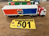 1986 MATCHBOX MERCEDES CABOVER PEPSI TRACTOR WITH REEFER TRAILER