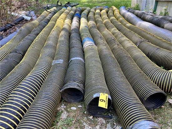 2-SECTIONS OF 8" X 25' DUCT HOSE, OVERALL LENGTH 50'