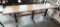 $BID PRICE X 2 - (2) HARDWOOD STEEL FRAME DINING TABLES