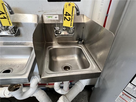 REGENCY MODEL 600HS12SP 12" STAINLESS STEEL HAND SINK