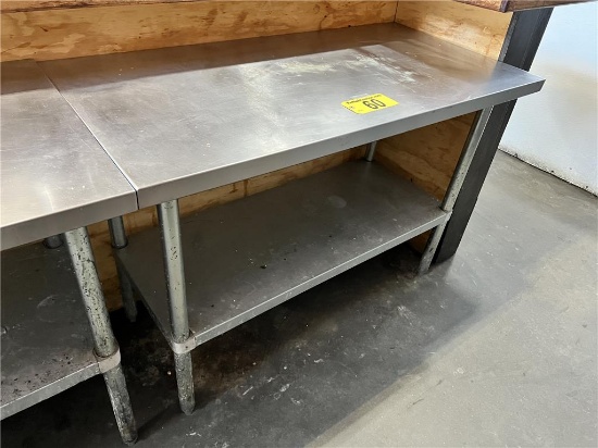 48"X24" STAINLESS STEEL TABLE WITH LOWER GALVANIZED SHELF