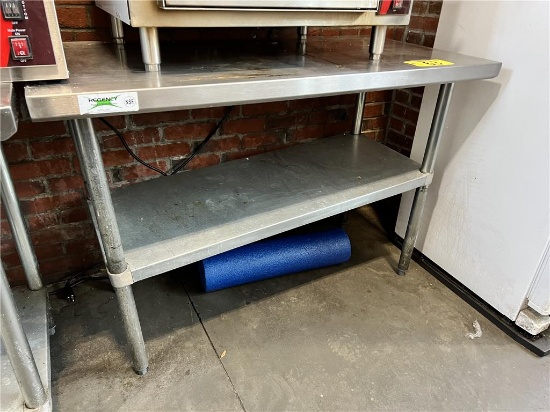 REGENCY 48"X24" STAINLESS STEEL TABLE WITH LOWER GALVANIZED SHELF