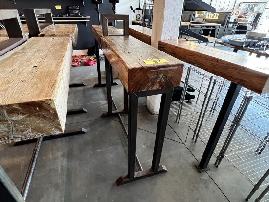 84"X13"X41"H STEEL FRAME PUB STYLE TABLE
