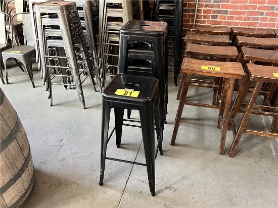 $BID PRICE X 4 - (4) 30" BLACK METAL BAR STOOLS